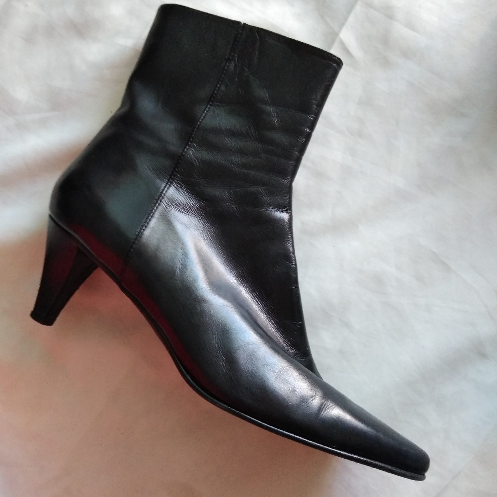 Stuart Weitzman Black Booties , Size 8.5 - image 2